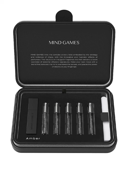 Obrázek produktu Mind Games Set Amber V Kožené Krabičce Sada vůní 37.5 ml