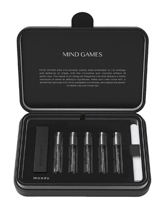 Obrázek produktu Mind Games Set Woody V Kožené Krabičce Sada vůní 37.5 ml