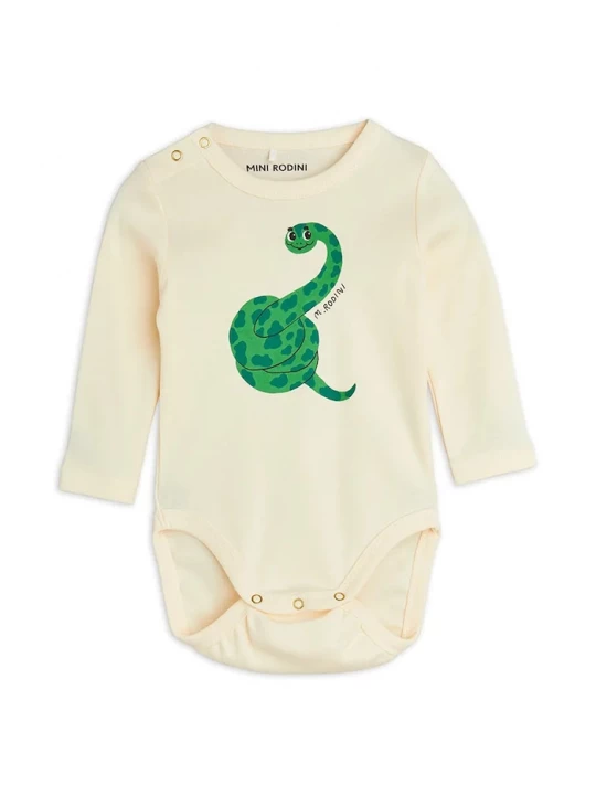 Obrázek produktu Mini Rodini Bavlněné kojenecké body Mini Rodini Snake béžová