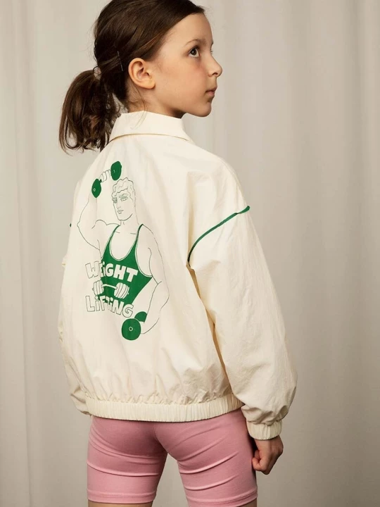 Obrázek produktu Mini Rodini Dětská bomber bunda Mini Rodini Weight lifting