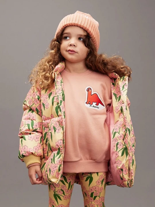 Obrázek produktu Mini Rodini Dětská bunda Mini Rodini Alpine flowers žlutá