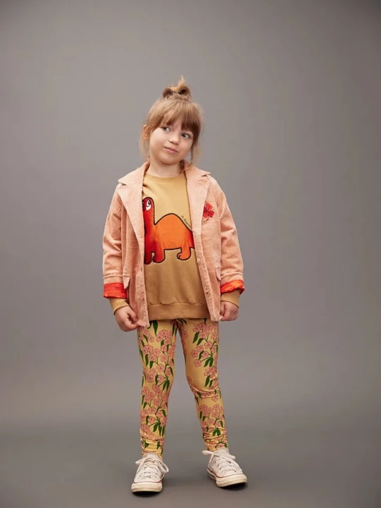 Obrázek produktu Mini Rodini Dětské legíny Mini Rodini Alpine flowers žlutá
