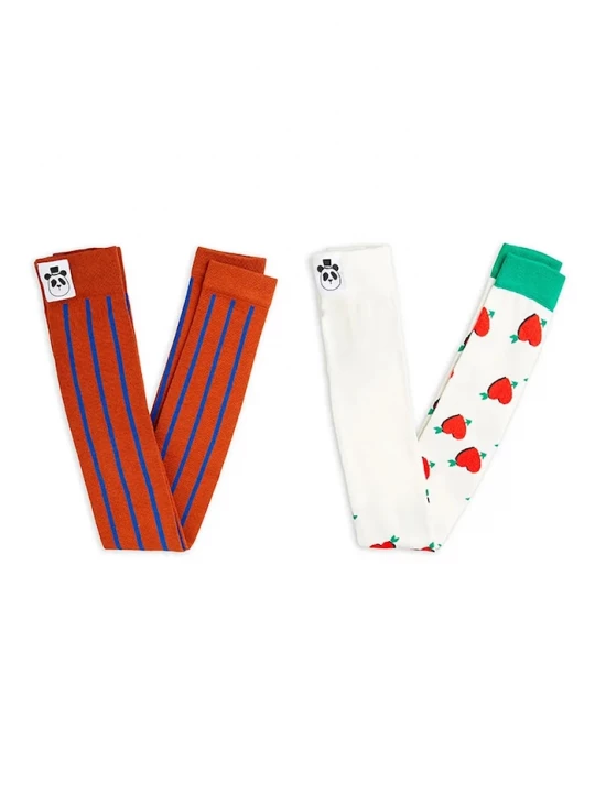 Obrázek produktu Mini Rodini Dětské legíny Mini Rodini Arrowed heart 2-pack oranžová