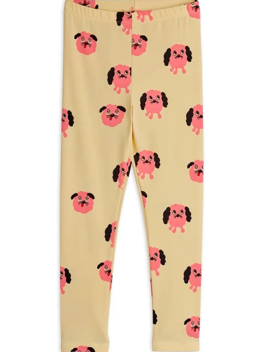 Obrázek produktu Mini Rodini Dětské legíny Mini Rodini Doggies žlutá