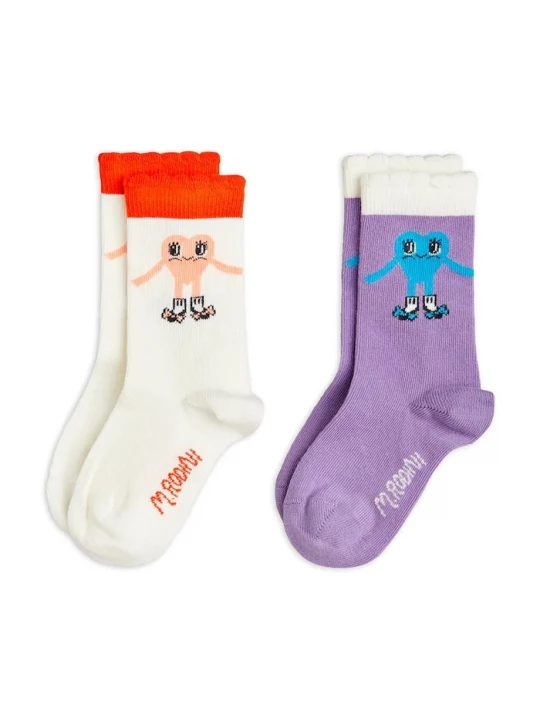 Obrázek produktu Mini Rodini Dětské ponožky Heart 2-pack