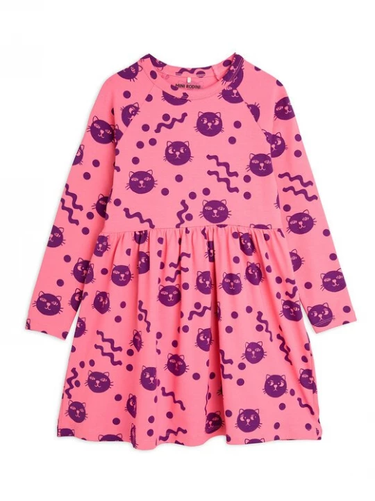 Obrázek produktu MINI RODINI Každodenní šaty Squiggly Cats 2515010628 Růžová Regular Fit