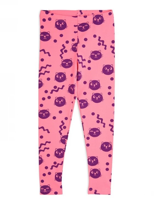 Obrázek produktu MINI RODINI Legíny Squiggly Cats 2513011728 Růžová Slim Fit