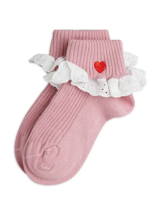 Obrázek produktu Mini Rodini ponožky dětské Heart růžová