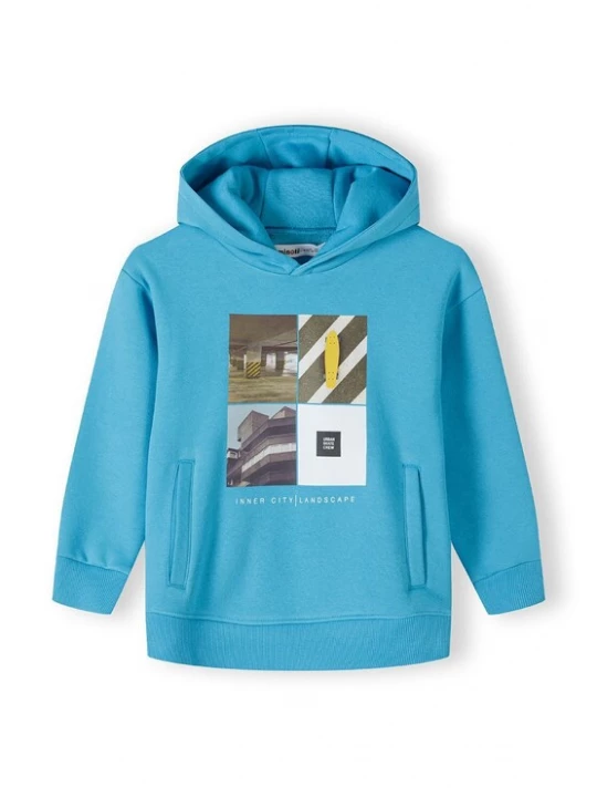 Obrázek produktu MINOTI Mikina nebeská modř / hnědá / žlutá / bílá
