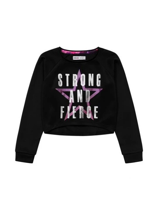 Obrázek produktu MINOTI Mikina pink / černá / stříbrná