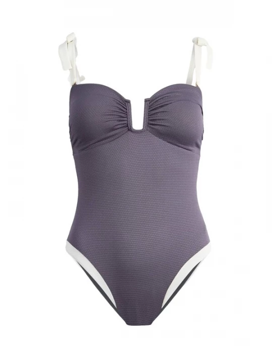 Obrázek produktu Mint Velvet Plavky ostružinová / bílá