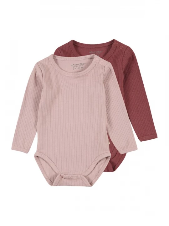 Obrázek produktu MINYMO Dupačky/body  starorůžová / krvavě červená