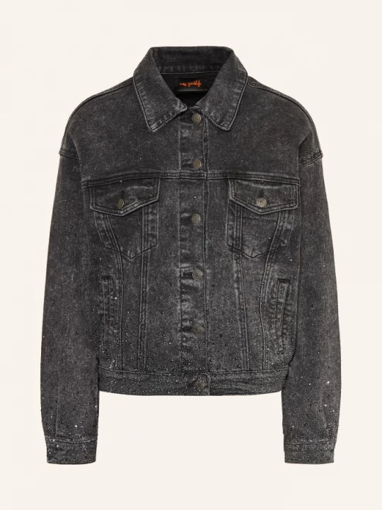 Obrázek produktu Miss Goodlife Džínová Bunda S Ozdobnými Kameny 328 darkgrey