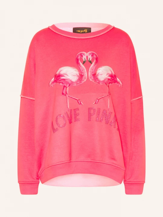 Obrázek produktu Miss Goodlife Mikina Oversize S Ozdobnými Kamínky neonově růžová / světle růžová / starorůžová