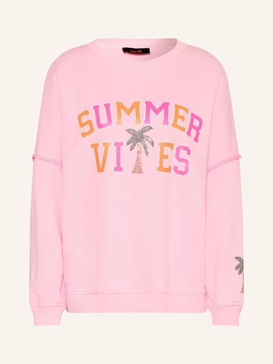 Obrázek produktu Miss Goodlife Mikina Oversize S Ozdobnými Kamínky růžová / neonově růžová / neonově oranžová