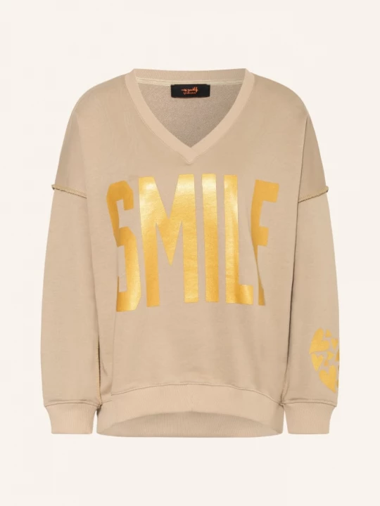 Obrázek produktu Miss Goodlife Mikina Oversize světle hnědá / zlatá