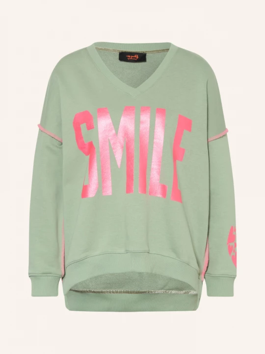 Obrázek produktu Miss Goodlife Mikina Oversize zelená / růžová