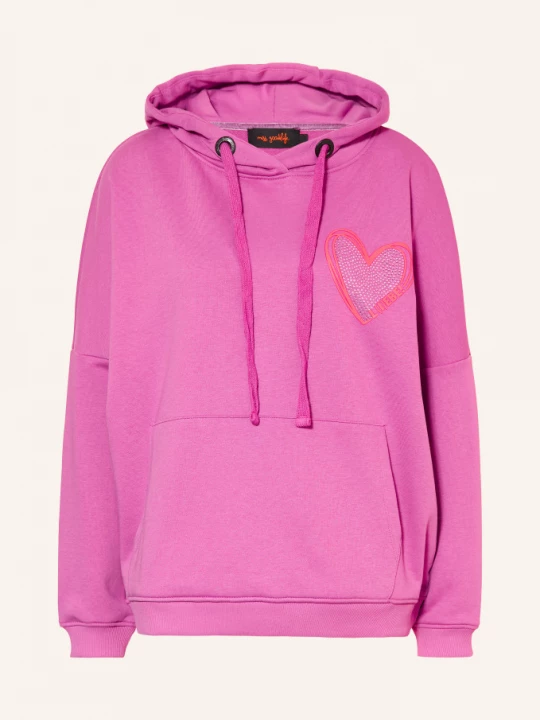 Obrázek produktu Miss Goodlife Mikina S Kapucí S Ozdobnými Kamínky růžová / neonově růžová