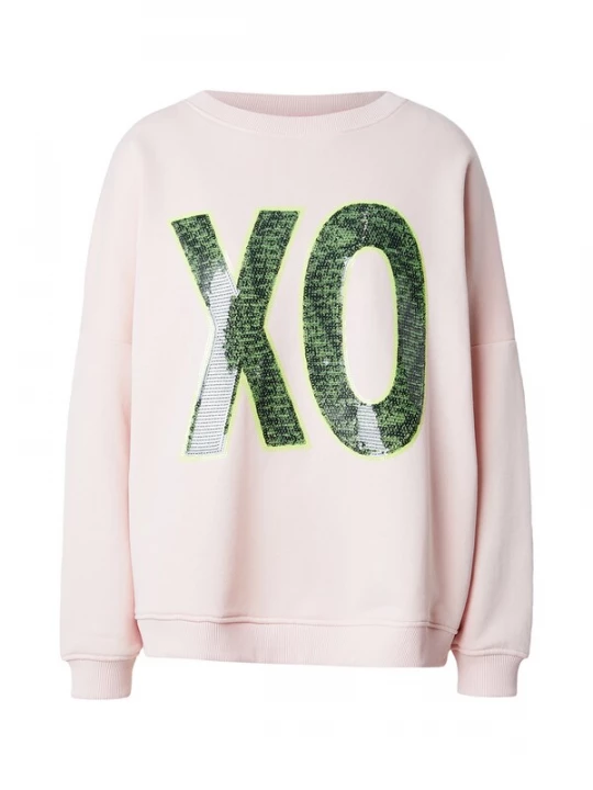 Obrázek produktu miss goodlife Mikina 'XO' svítivě žlutá / zelená / pink / růže