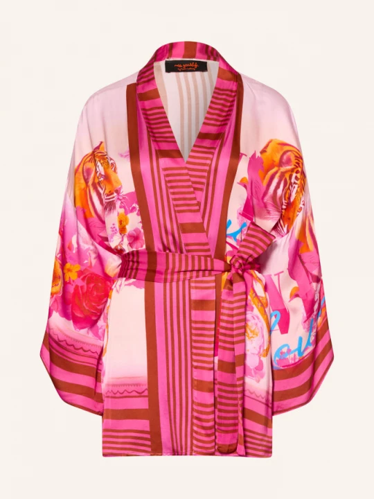 Obrázek produktu Miss Goodlife Saténové Kimono růžová / růžová / oranžová