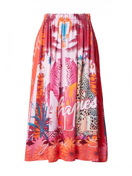 Obrázek produktu miss goodlife Sukně 'Tiger Heart' oranžová / pink / růžová / černá