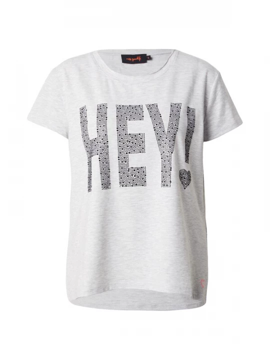 Obrázek produktu miss goodlife Tričko 'HEY!' světle šedá / černá