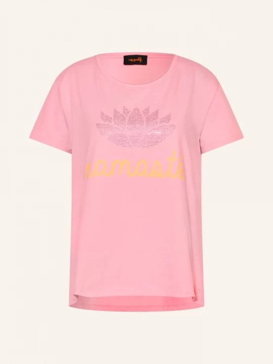 Obrázek produktu Miss Goodlife Tričko Namaste S Ozdobnými Kamínky růžová / neonově oranžová