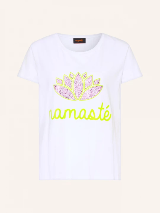 Obrázek produktu Miss Goodlife Tričko S Ozdobnými Kamínky bílá / růžová / neonově žlutá