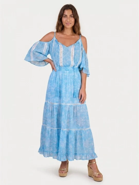 Obrázek produktu Miss June Šaty 'Robe Longue Karena' svítivě modrá
