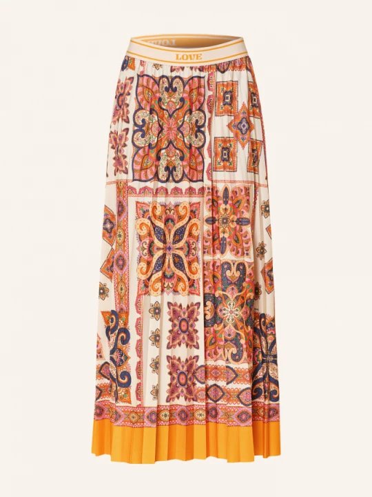 Obrázek produktu Miss Lagotte Plisovaná Sukně béžová / fialová / oranžová