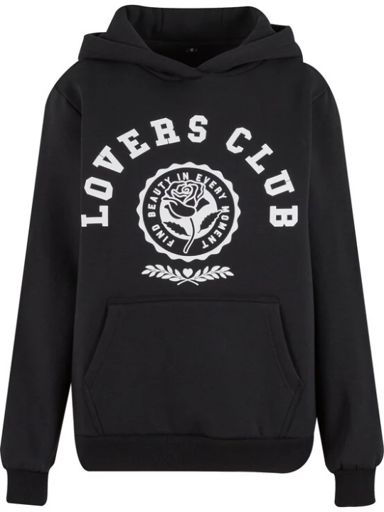Obrázek produktu Miss Tee Mikina 'Lovers Club' černá / bílá