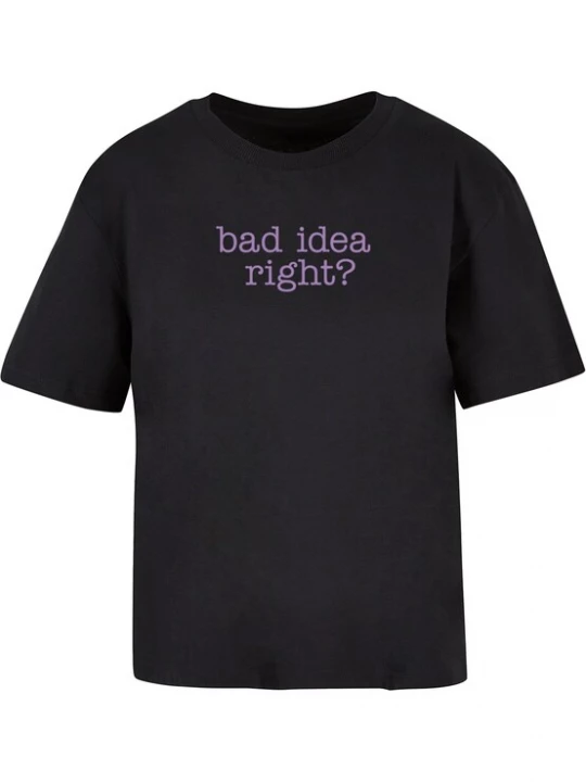 Obrázek produktu Miss Tee Tričko 'Bad Idea'  fialová / černá