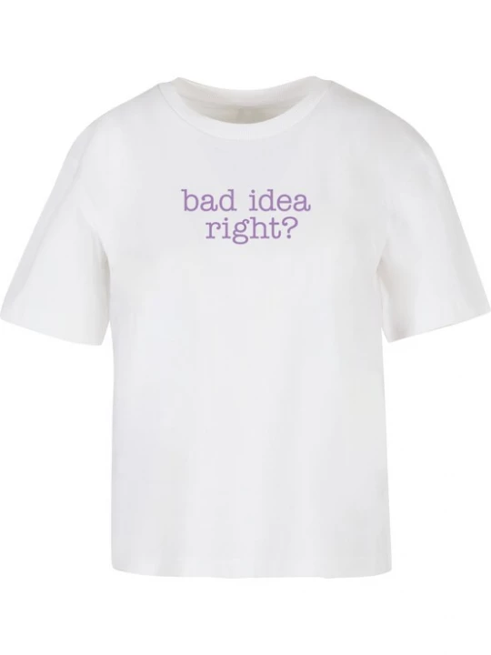 Obrázek produktu Miss Tee Tričko 'Bad Idea'  lenvandulová / bílá