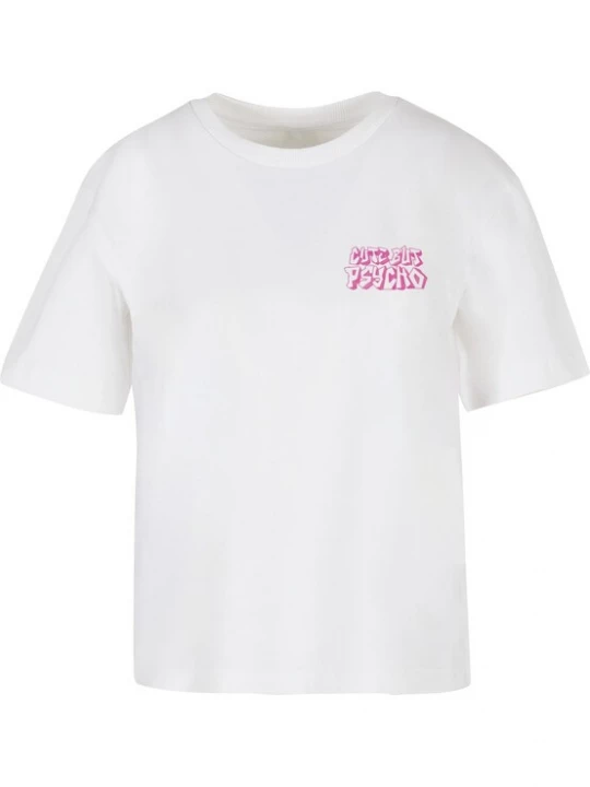 Obrázek produktu Miss Tee Tričko 'Cute But Psycho'  pink / černá / bílá