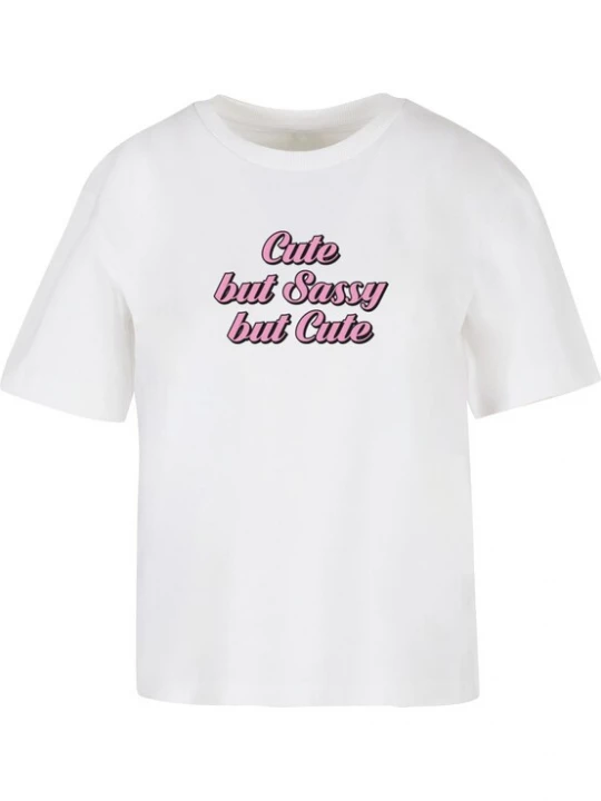Obrázek produktu Miss Tee Tričko 'Cute But Sassy'  pink / černá / bílá
