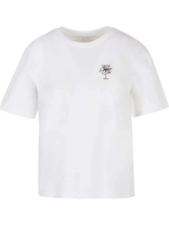 Obrázek produktu Miss Tee Tričko 'Espresso Chic'  šedobéžová / černá / bílá