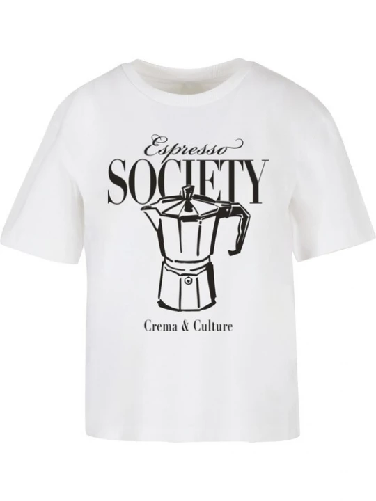 Obrázek produktu Miss Tee Tričko 'Espresso Society'  černá / bílá