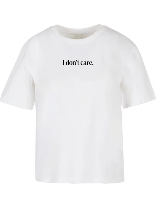 Obrázek produktu Miss Tee Tričko 'I Don´t Care'  černá / bílá