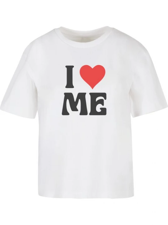 Obrázek produktu Miss Tee Tričko 'I Love Me'  krvavě červená / černá / bílá