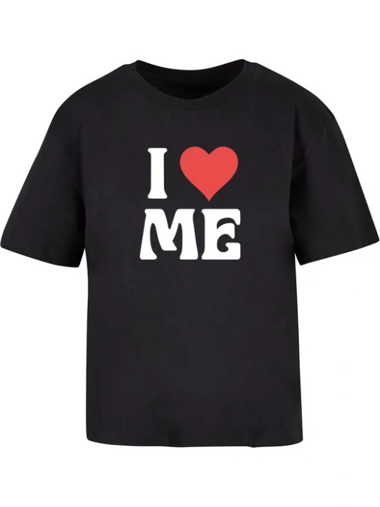 Obrázek produktu Miss Tee Tričko 'I Love Me'  krvavě červená / černá / bílá