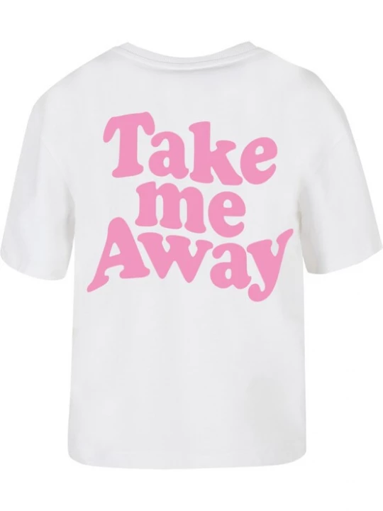 Obrázek produktu Miss Tee Tričko 'Take Me Away'  růžová / bílá