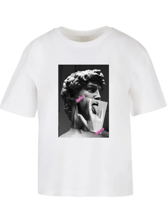 Obrázek produktu Miss Tee Tričko 'Tongues Out' šedá / světle růžová / černá / bílá