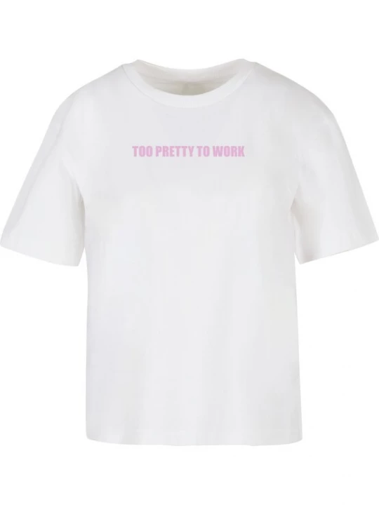 Obrázek produktu Miss Tee Tričko 'Too Pretty'  orchidej / bílá