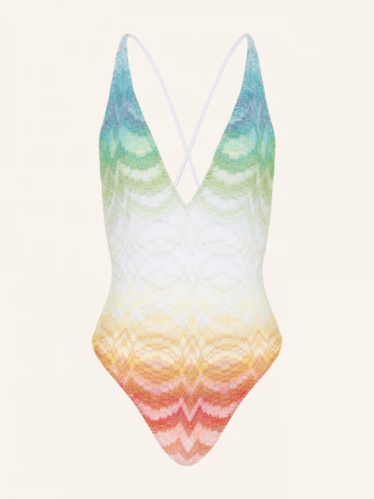 Obrázek produktu Missoni Plavky S Třpytivou Nití zelená / oranžová / bílá