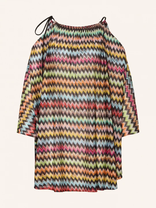 Obrázek produktu Missoni Plážové Šaty S Třpytivou Přízí černá / oranžová / světle zelená