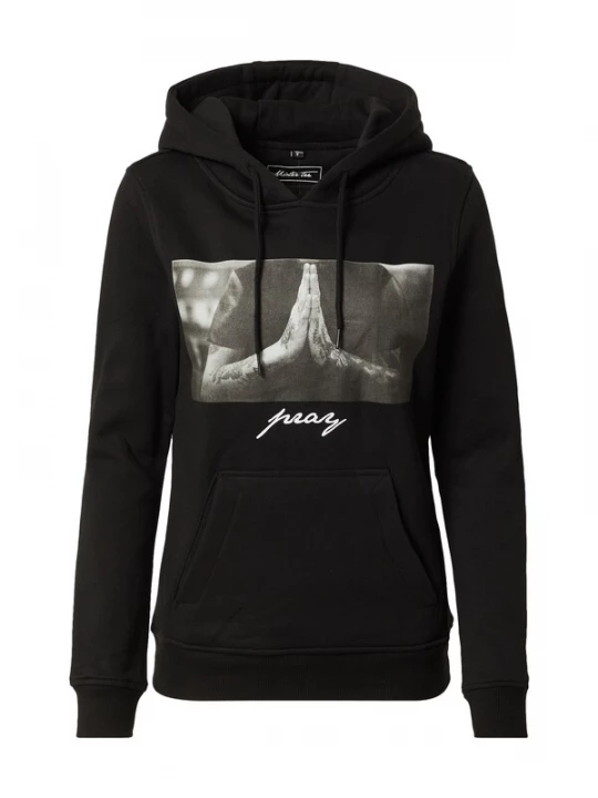Obrázek produktu Mister Tee Mikina 'Pray'  světle šedá / černá / bílá