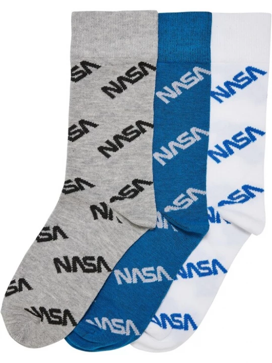 Obrázek produktu Mister Tee Ponožky  modrá / šedý melír / černá / bílá