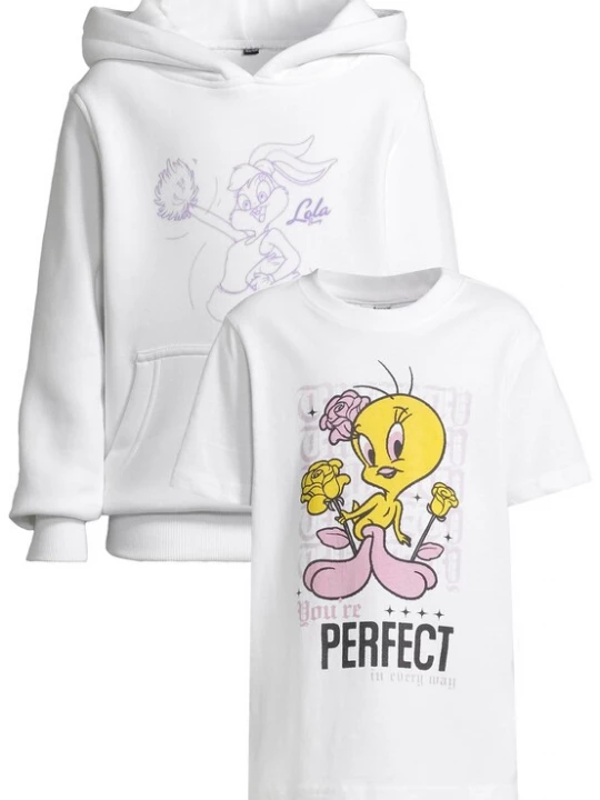 Obrázek produktu Mister Tee Sada 'Tweety & Lola Bunny' žlutá / švestková / lenvandulová / bílá