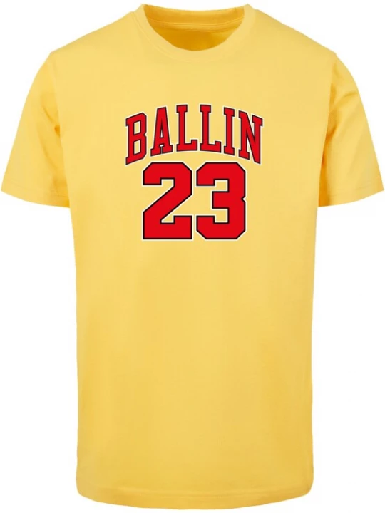 Obrázek produktu Mister Tee Tričko 'Ballin 23'  žlutá / červená / bílá
