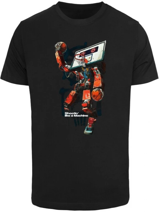 Obrázek produktu Mister Tee Tričko 'Bball Robot'  světle šedá / petrolejová / tmavě oranžová / černá